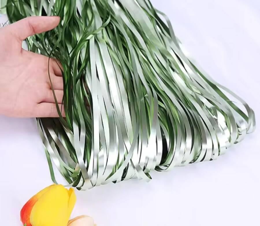 Dekoratif Püsküllü Saçak Perde 1x2 Metre Mat Koyu Yeşil