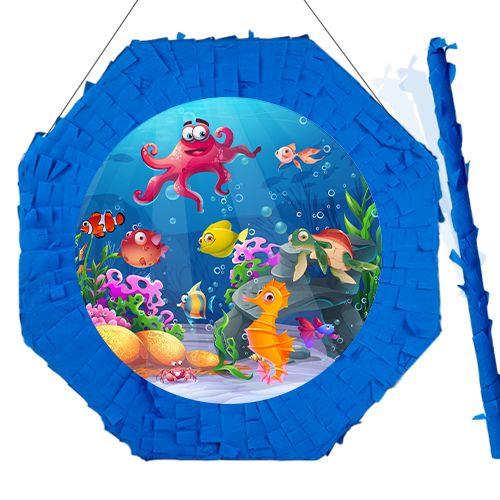 Deniz canlıları Pinyata 42cm + Sopası