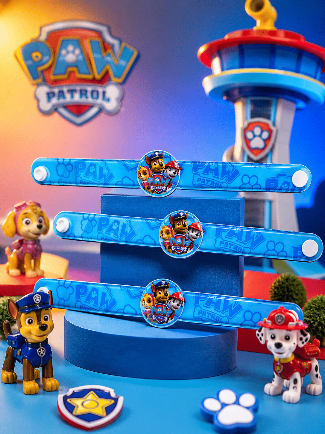 Deri bileklik PAW PATROL 3 lü çıtçıtlı 18 cm