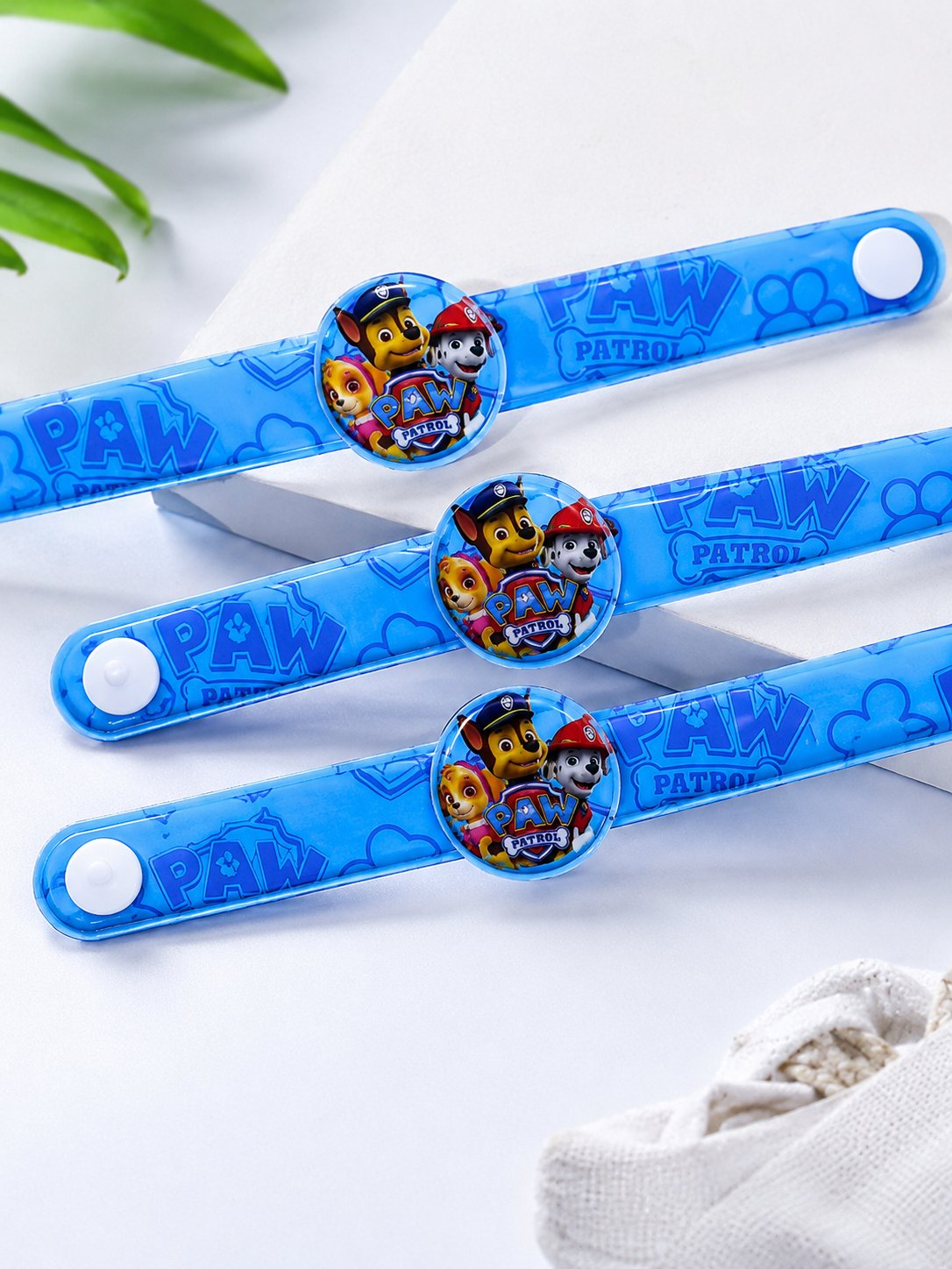 Deri bileklik PAW PATROL 3 lü çıtçıtlı 18 cm
