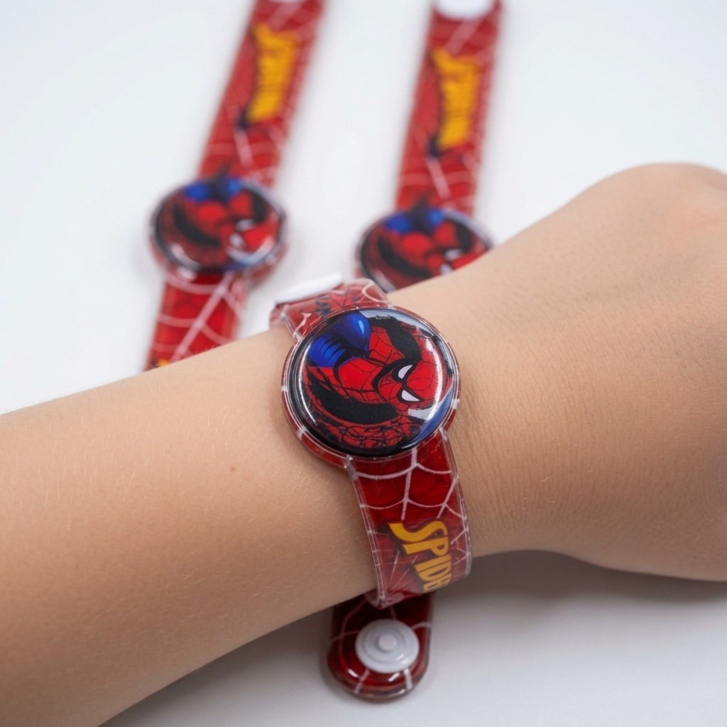 Deri bileklik SPİDER MAN örümcek adam 3 lü çıtçıtlı 18 cm
