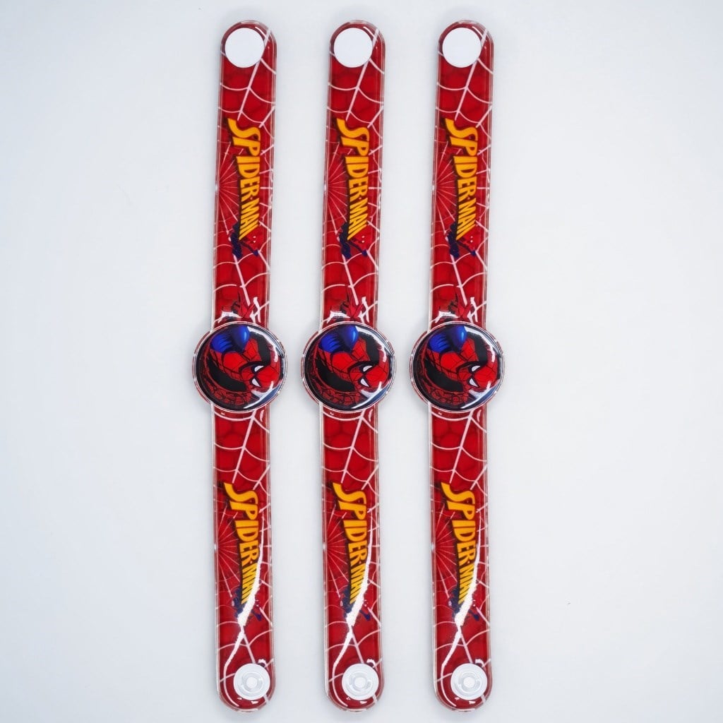 Deri bileklik SPİDER MAN örümcek adam 3 lü çıtçıtlı 18 cm