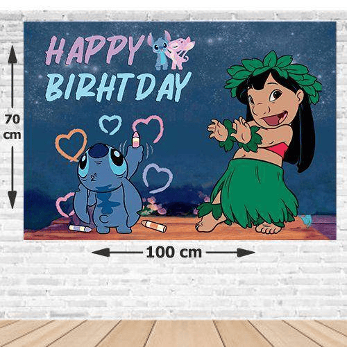 Doğum günü Afişi Lilo Stitc 70x100 cm branda
