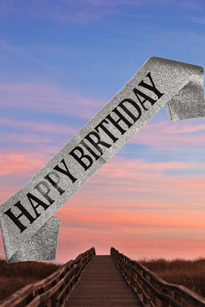 Doğum Günü Parti Kuşağı Happy Birthday yazılı Gümüş simli kumaş üzerine siyah baskılı doğum günü aksesuarı      
