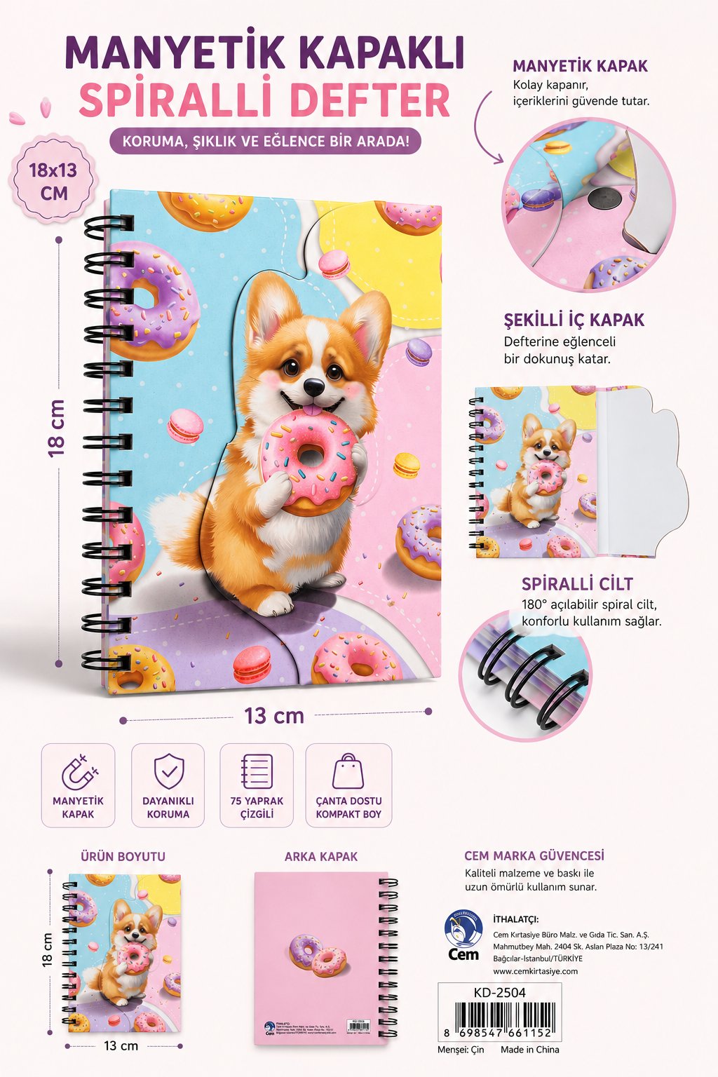Dolphin KD-2504 Spiralli Defter -12-