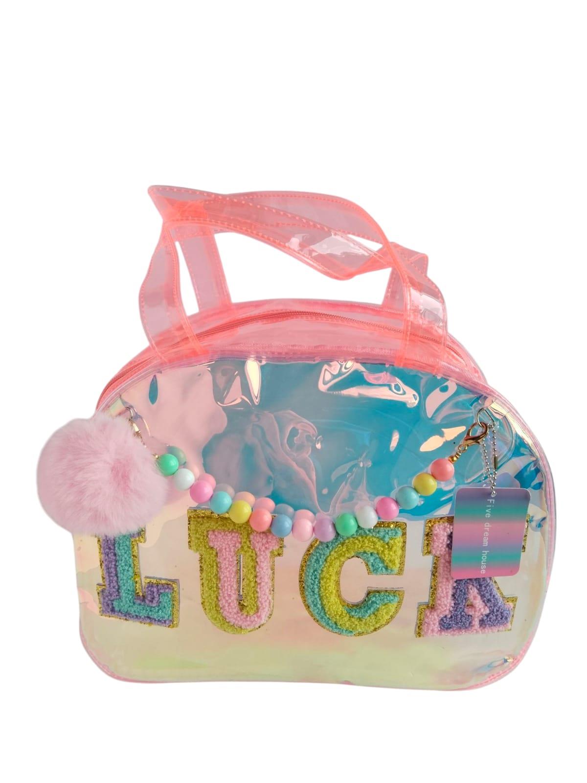 Dream Vest nakış el-plaj çant şeffa pembe CN0024