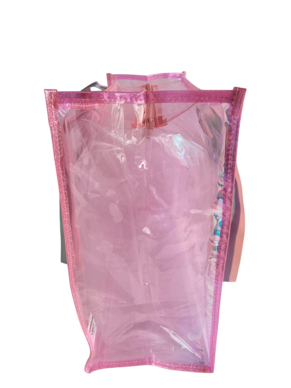 Dream Vest Şeffaf hologr.Pembe Kalp byk omuz-plaj 