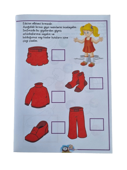 Eda Ege Öğreniyor- Renkler ve Şekiller 96 sayfa okul öncesi etkinlik, aktivite ve kavram kitabı