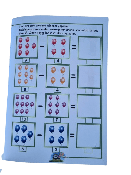 Eda ve Ege Matematik 1(112 sayfa)-Matematik 2 (64 sayfa) 2li Matematik seti Okul öncesi etkinlik ve matematik seti