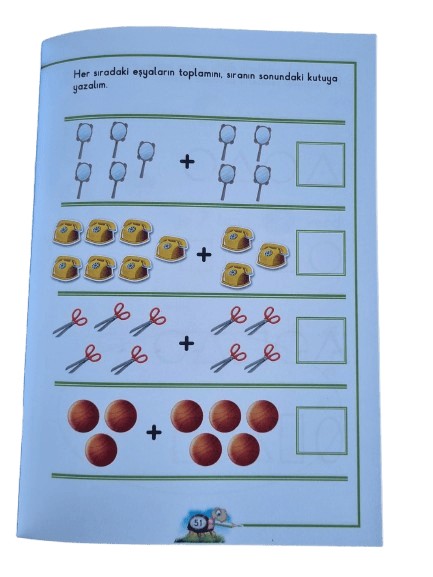 Eda ve Ege Matematik 1(112 sayfa)-Matematik 2 (64 sayfa) 2li Matematik seti Okul öncesi etkinlik ve matematik seti