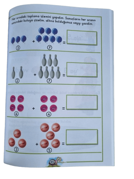 Eda ve Ege Matematik 1(112 sayfa)-Matematik 2 (64 sayfa) 2li Matematik seti Okul öncesi etkinlik ve matematik seti