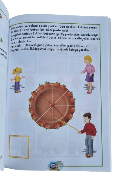 Eda ve Ege Matematik 1(112 sayfa)-Matematik 2 (64 sayfa) 2li Matematik seti Okul öncesi etkinlik ve matematik seti