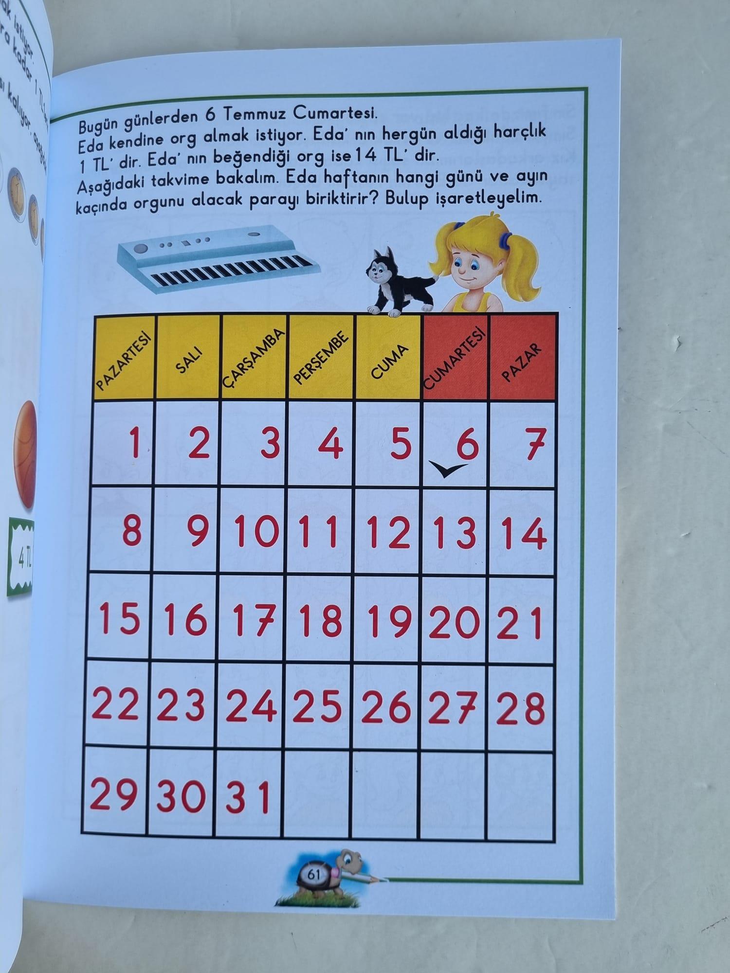 Eda ve Ege Matematik 1(112 sayfa)-Matematik 2 (64 sayfa) 2li Matematik seti Okul öncesi etkinlik ve matematik seti