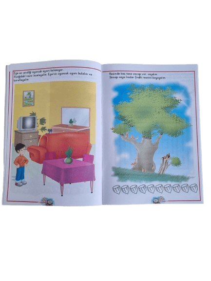 Eda ve Ege Öğreniyor ile Görsel Algılama ve görsel Dikkat(96 sayfa) okul öncesi aktivite ve etkinlik kitabı