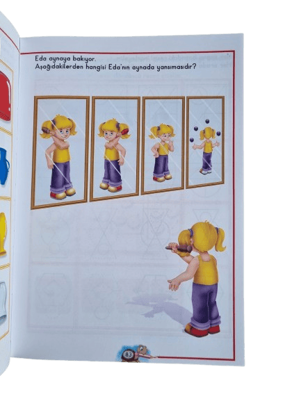 Eda ve Ege Öğreniyor ile Görsel Algılama ve görsel Dikkat(96 sayfa) okul öncesi aktivite ve etkinlik kitabı