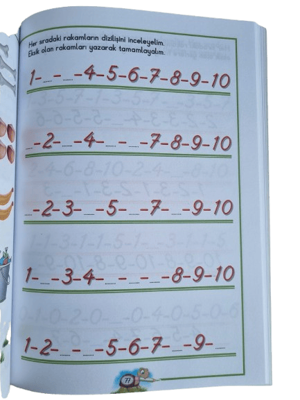 Eda ve Ege Öğreniyor Matematik 1 (1-10)  (112 sayfa ) okul öncesi etkinlik ve aktivite kitabı