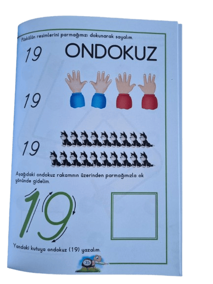 Eda ve Ege Öğreniyor Matematik 2  (10-20) Zor Matematik (64 sf) okul öncesi aktivite ve etkinlik kitabı