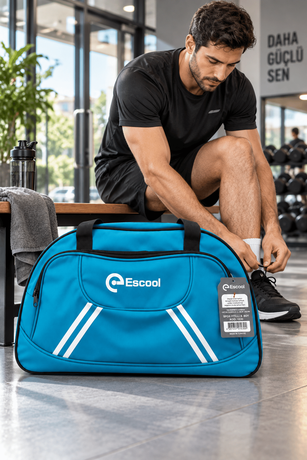 Escool Fitilli Spor Seyahat Çant.2 gözlü38x62x20