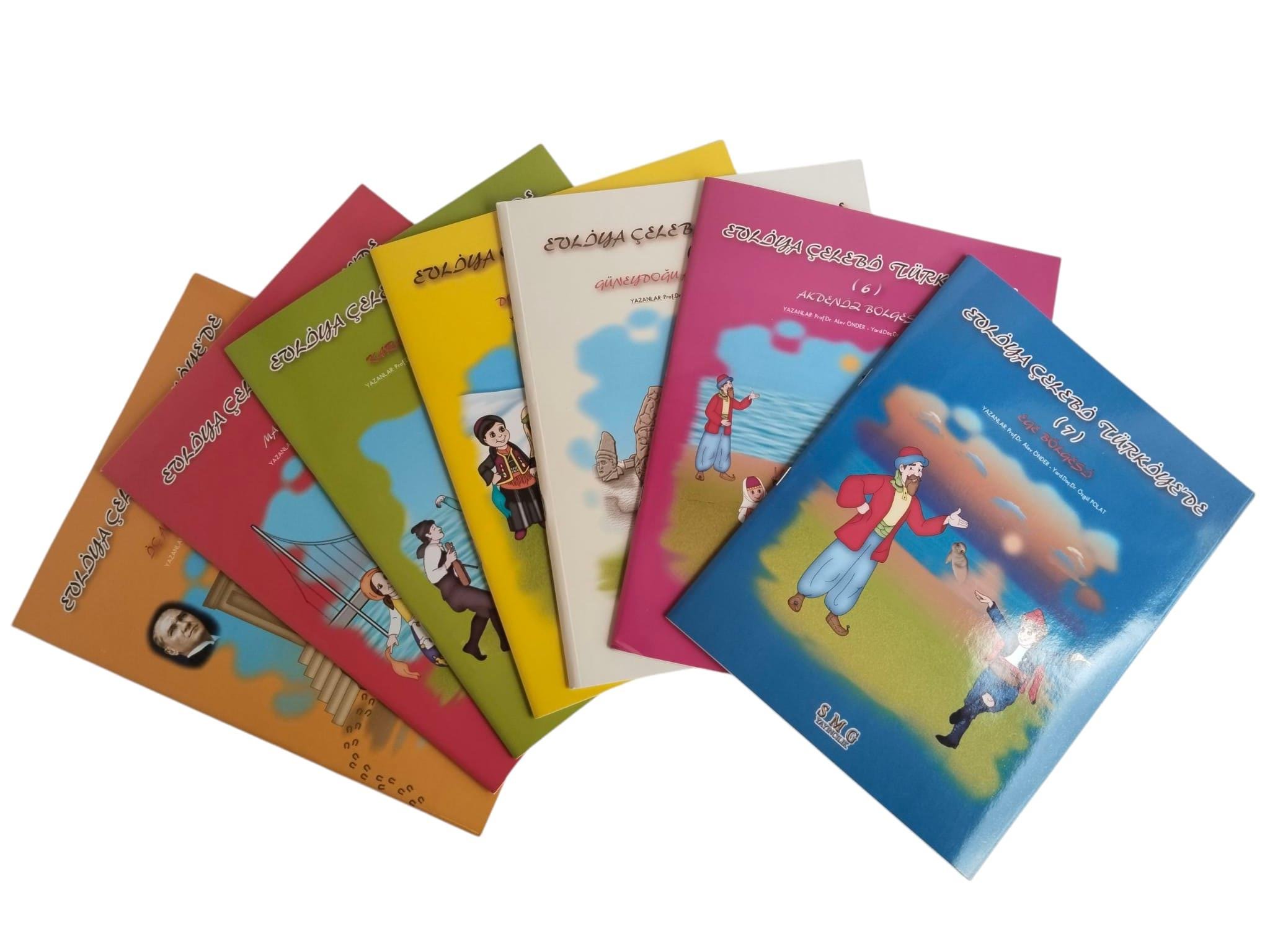 Evliya Çelebi Bölgelere Yolculuk 7 kitap 7 bölge sırada dışı okul öncesi eğitim seti Seti
