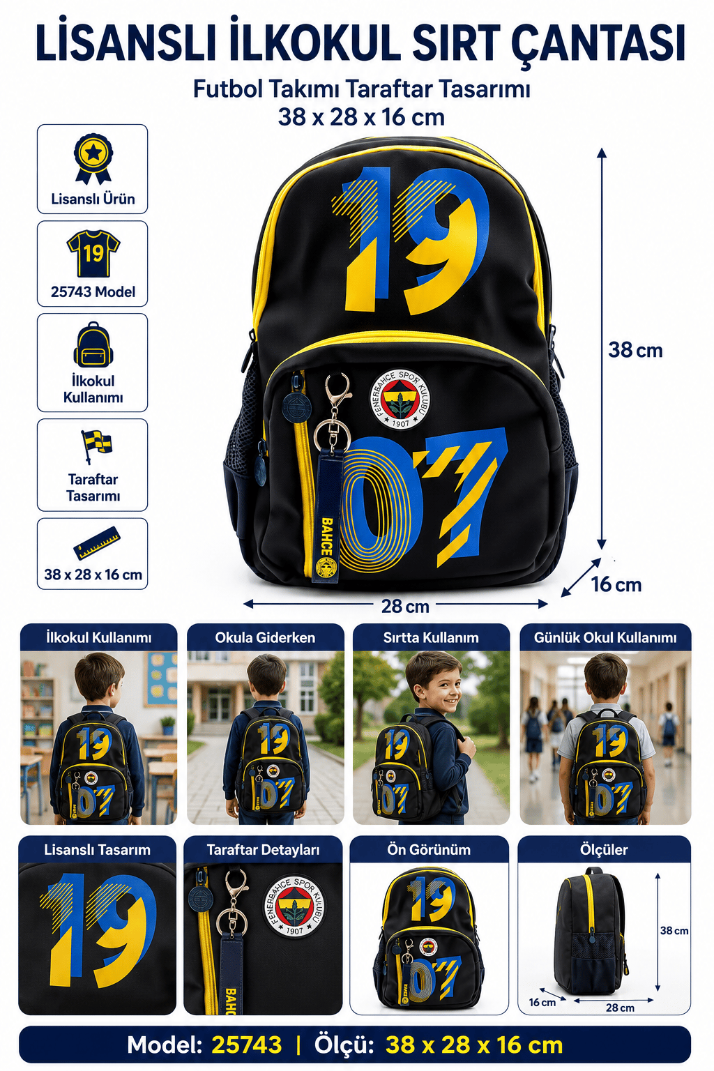 Fenerbahçe 1907 Okul Çantası 25743