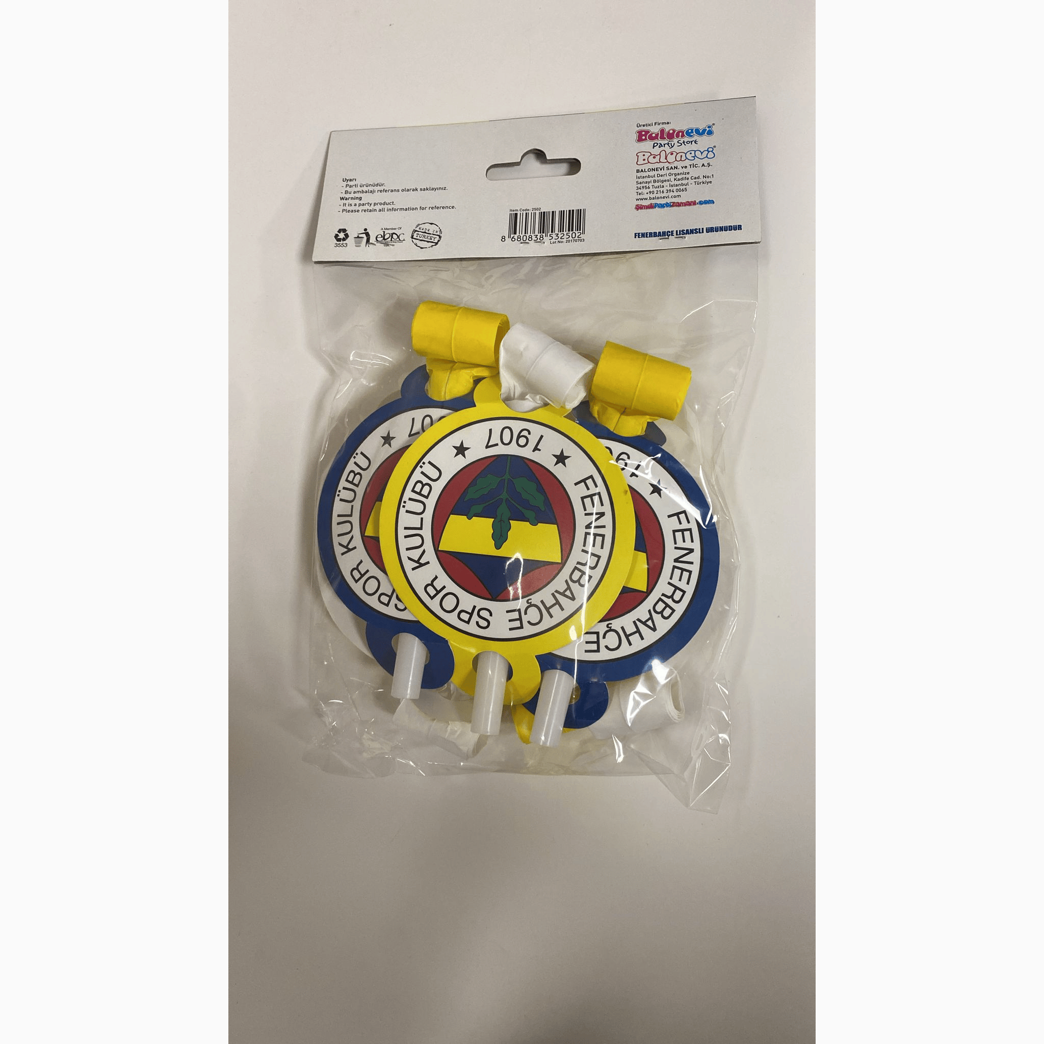 Fenerbahçe  kaynana dili, parti düdüğü,(6lı paket) uzayan parti düdüğü,uzat çek düdük f