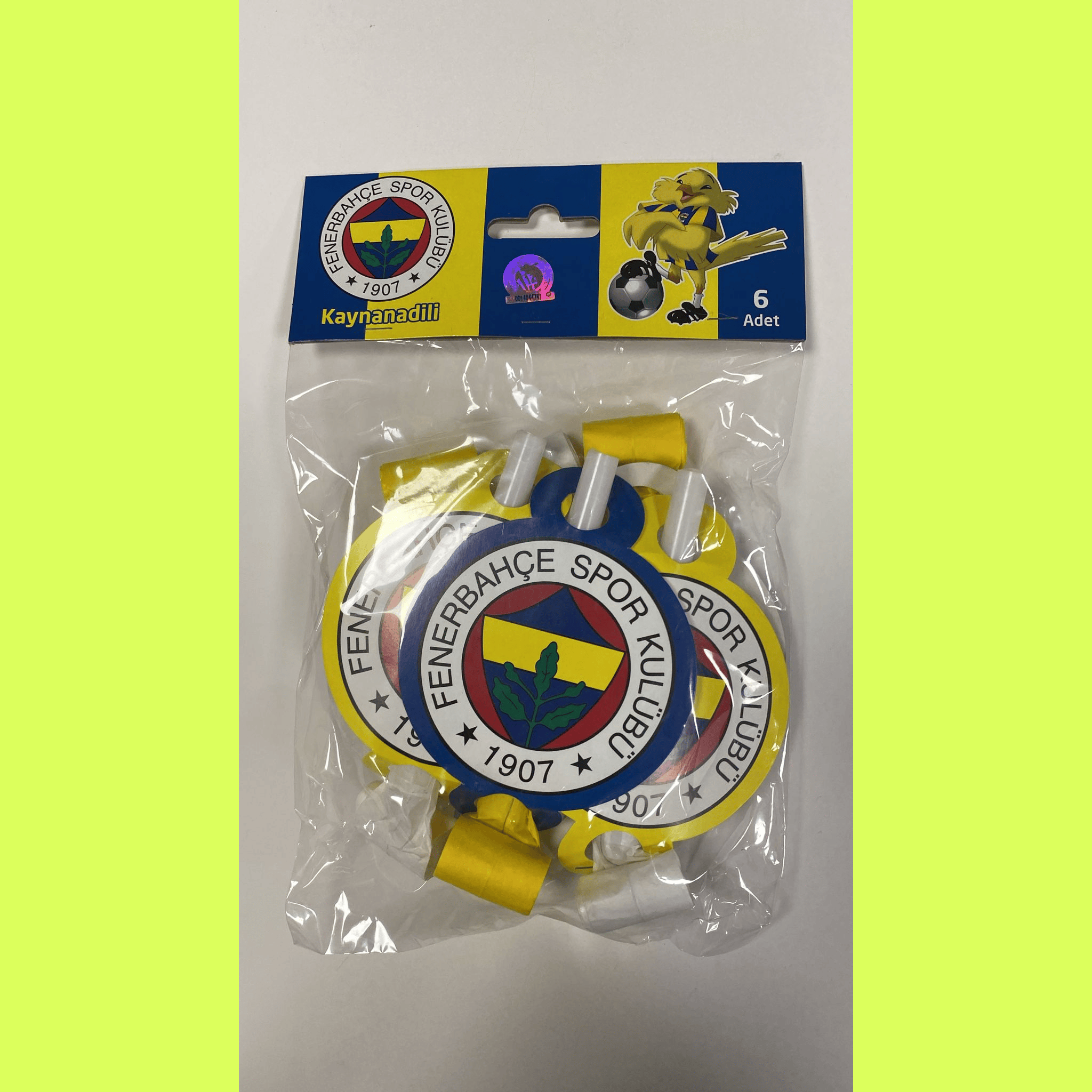 Fenerbahçe  kaynana dili, parti düdüğü,(6lı paket) uzayan parti düdüğü,uzat çek düdük f
