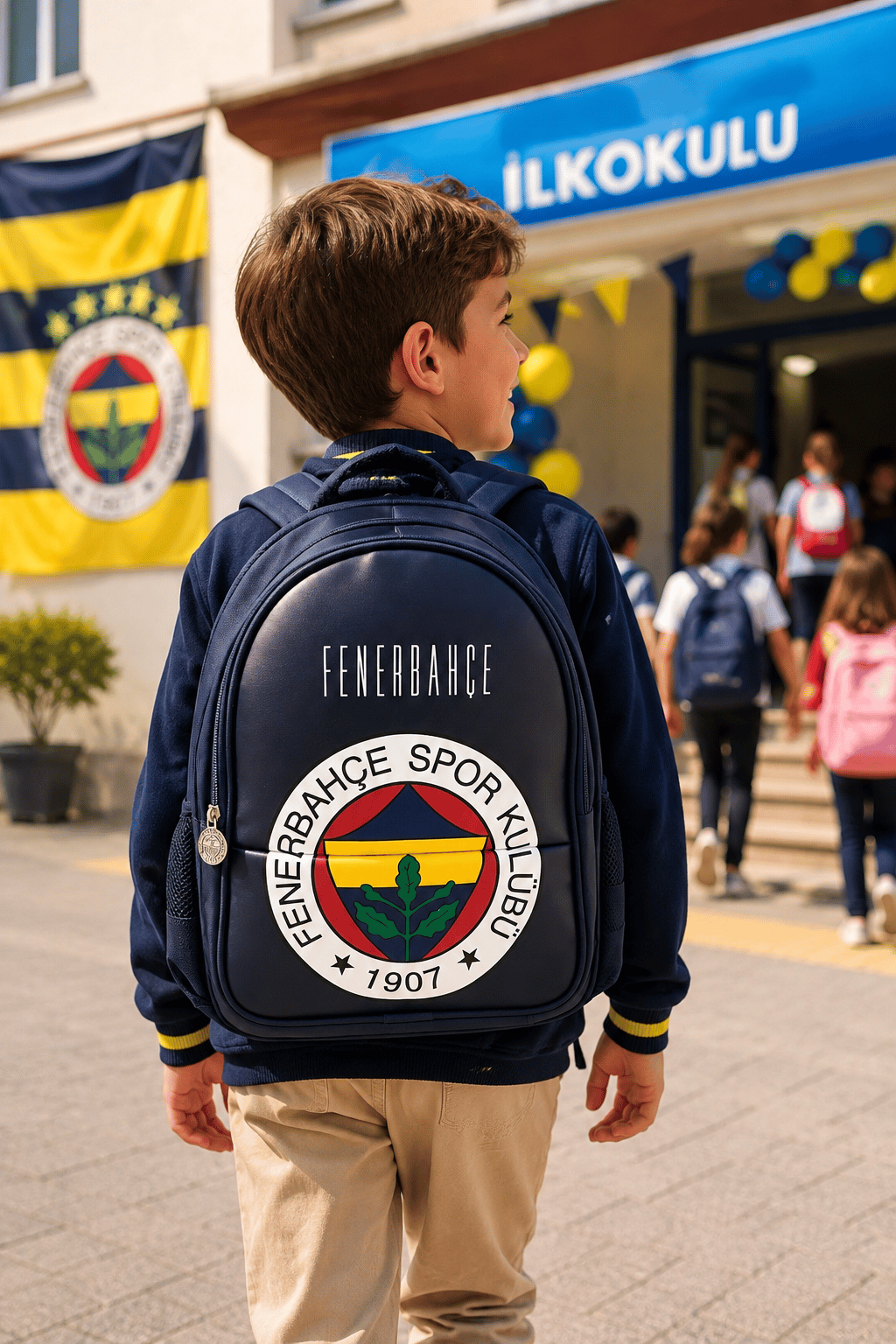 Fenerbahçe Logo Desenli Okul Çantası 25760