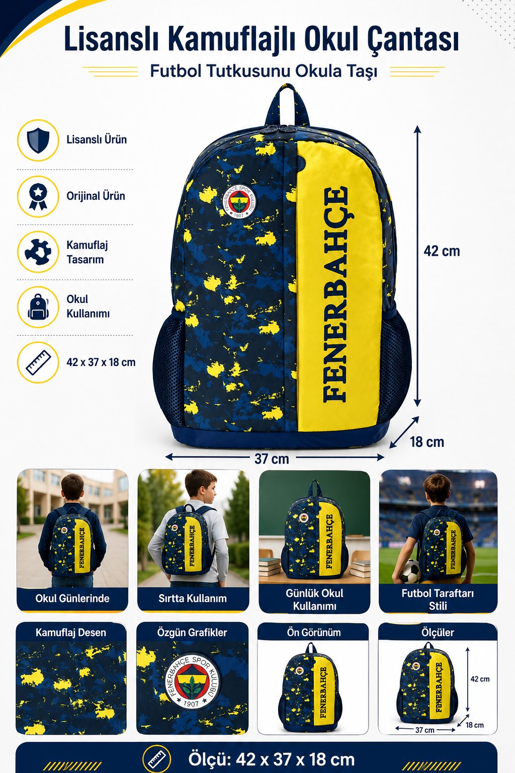 Fenerbahçe Okul Çantası