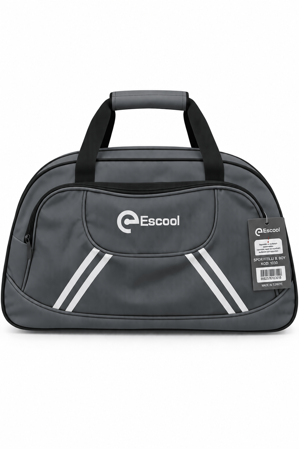Fitilli Spor ve Seyahat Çantası Gri 2 Gözlü 38x62x20 cm Günlük Kullanım