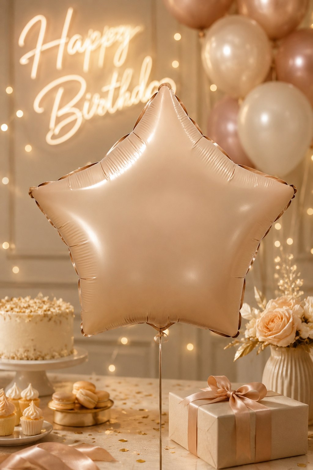 Folyo Balon 18 inç 45cm YILDIZ KARAMEL