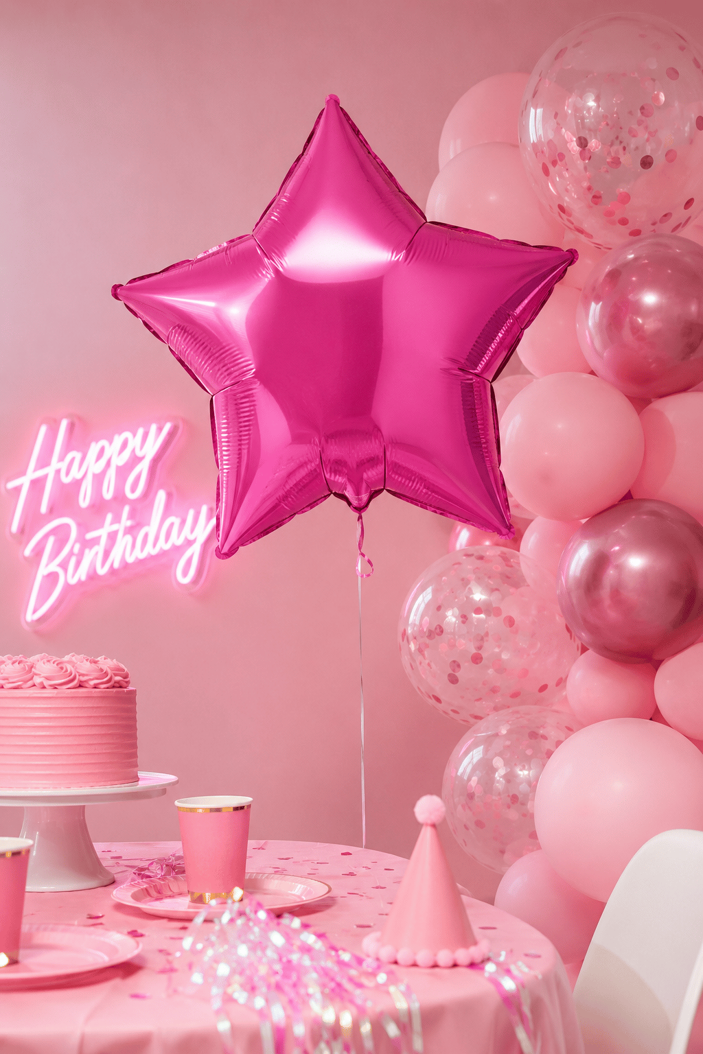 Folyo Balon 18 inç 45cm YILDIZ PEMBE