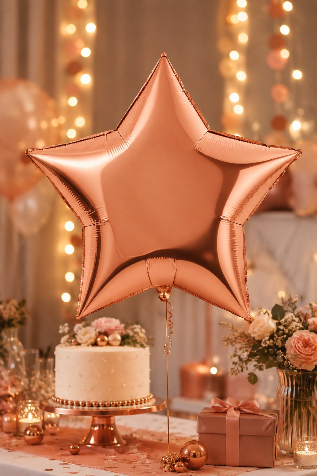 Folyo Balon 18 inç 45cm YILDIZ ROSEGOLD