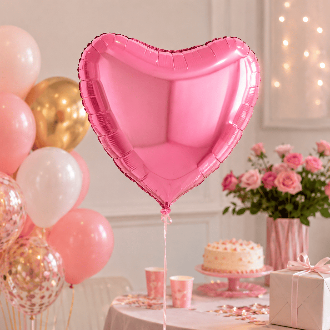 Folyo Balon 18 inç kalp PEMBE