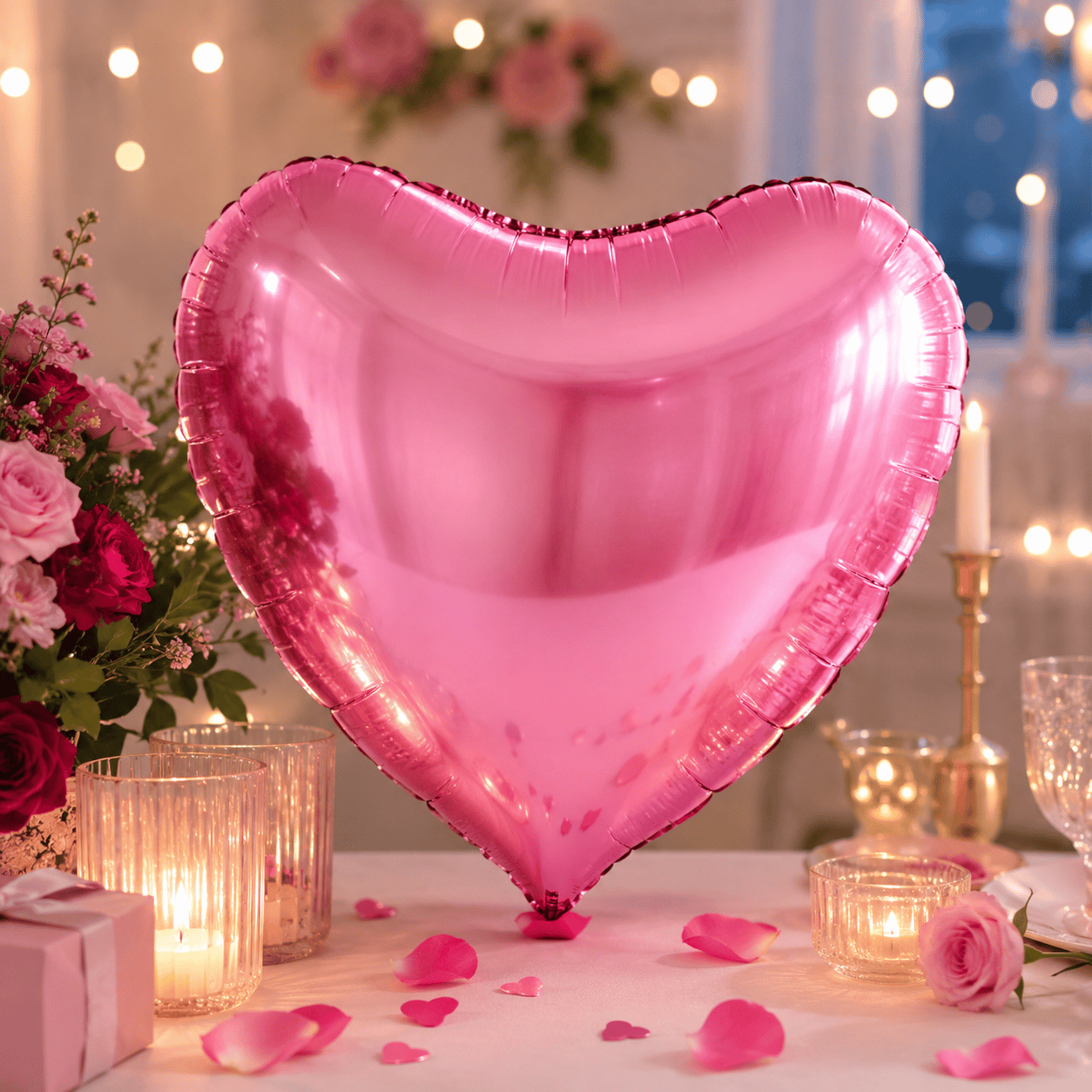 Folyo Balon 18 inç kalp PEMBE