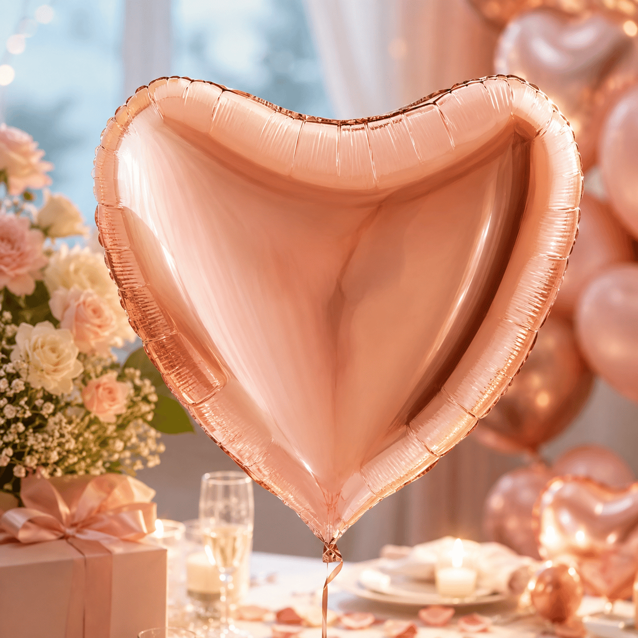 Folyo Balon 18 inç kalp ROSE GOLD