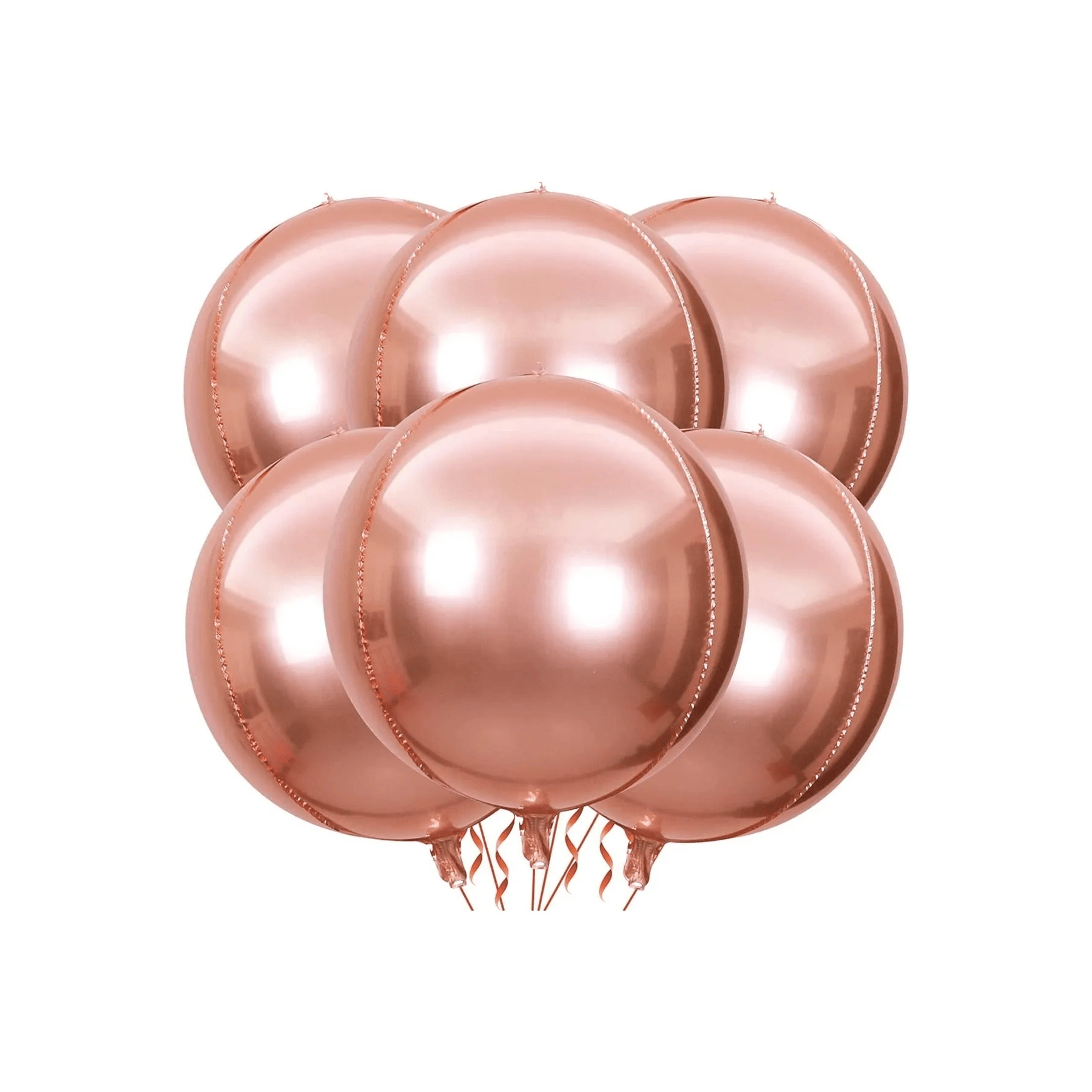 Folyo Balon 22 İnç 55-60cm Küre top şekilli  Rose Gold renki parti balonu          