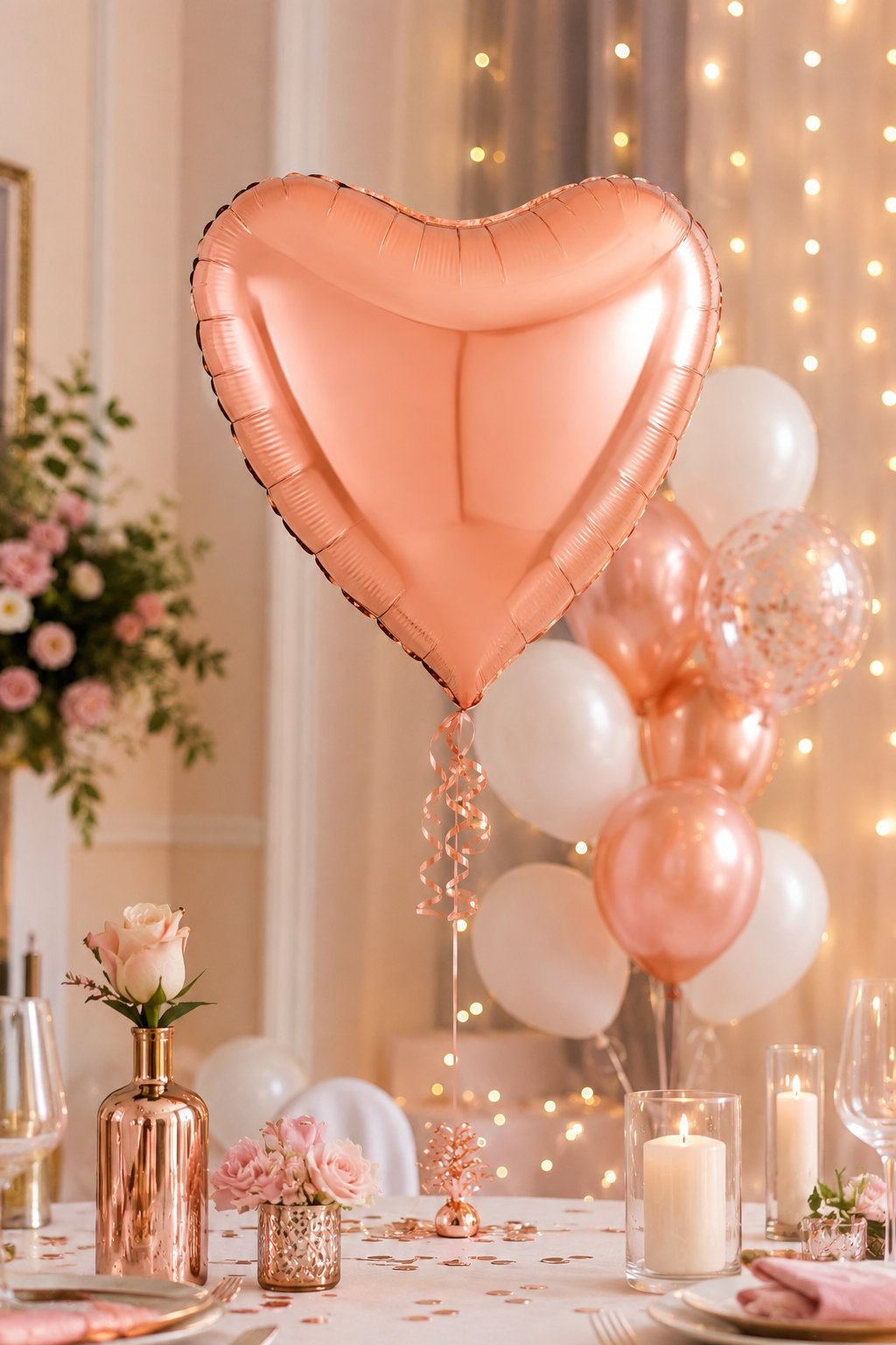 Folyo Balon 24 İnç 60cm KALP ROSEGOLD