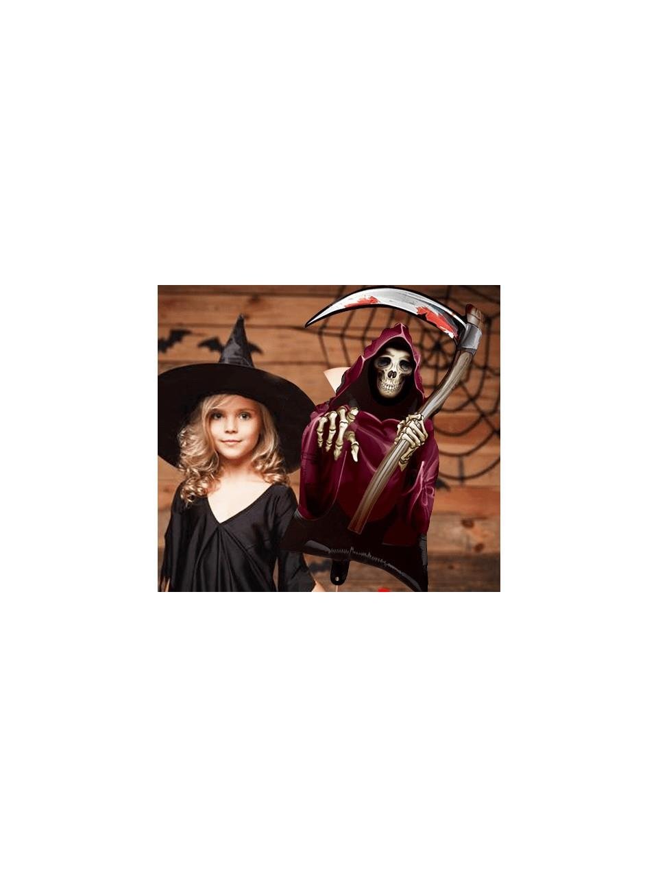 Folyo balon 3d Halloween Cadılar Bayramı oraklı hayalet Azrail 45*76cm 