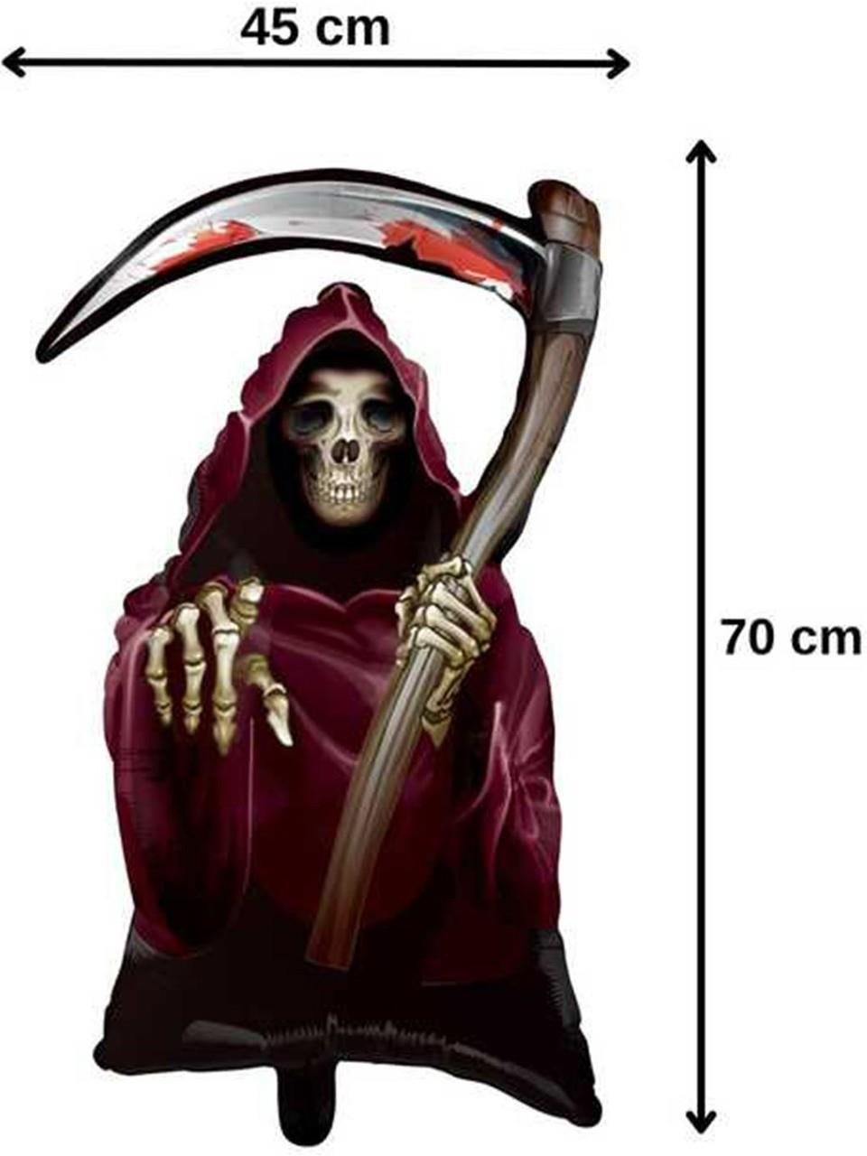 Folyo balon 3d Halloween Cadılar Bayramı oraklı hayalet Azrail 45*76cm 