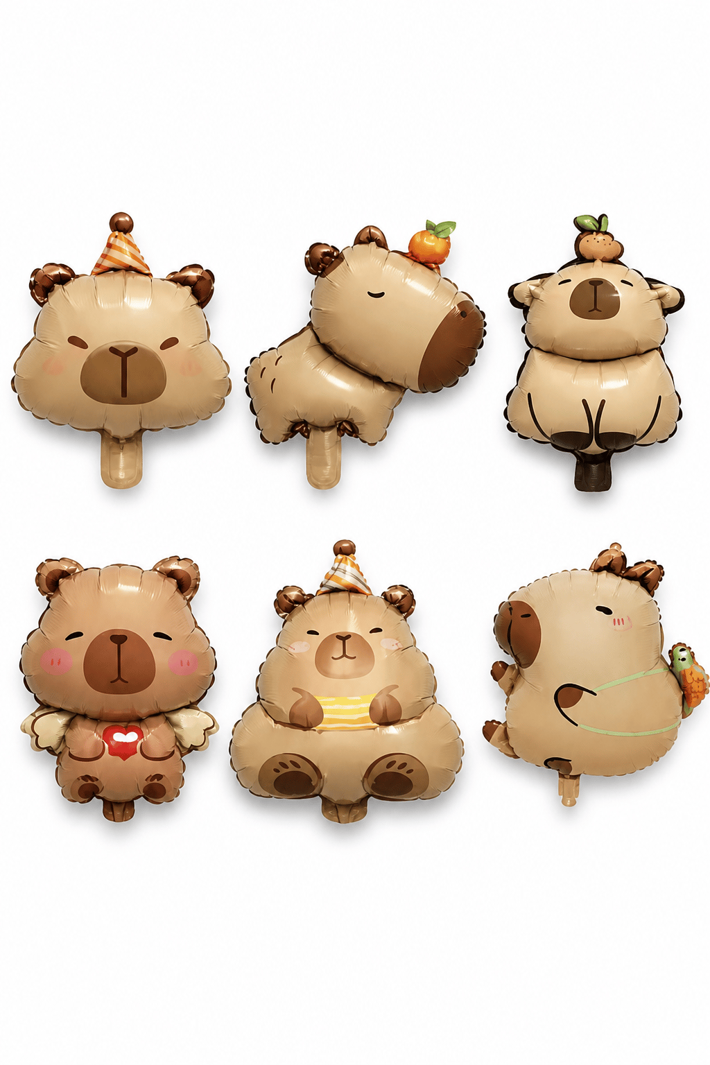 Folyo Balon 6'lı Set 14 inç Capybara