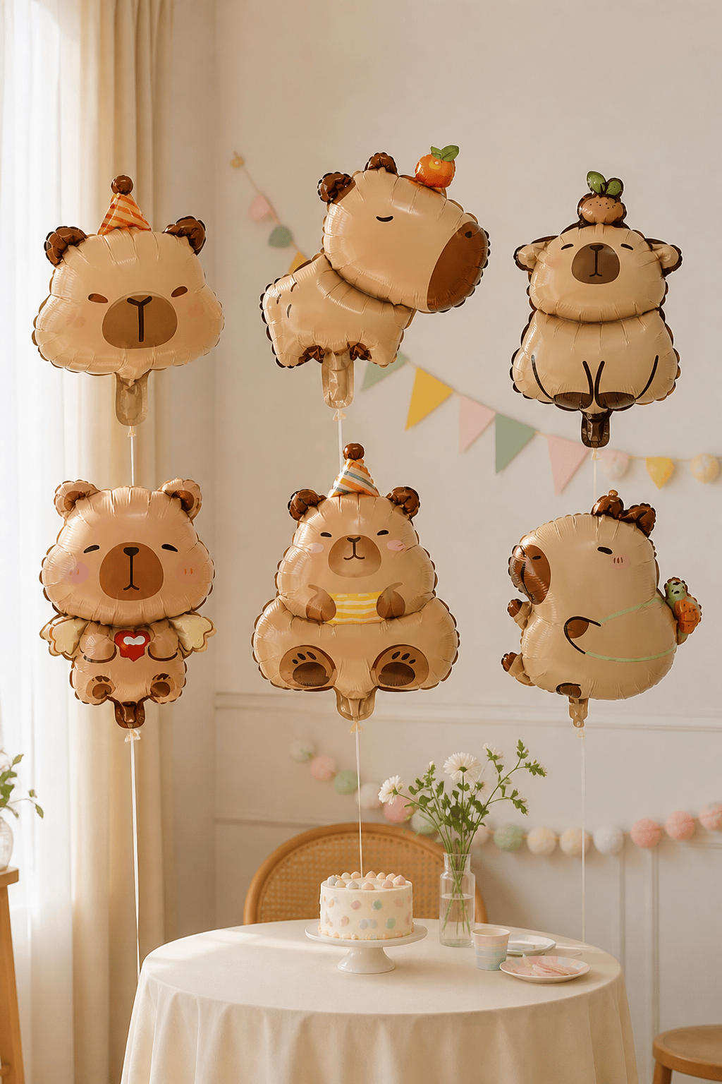 Folyo Balon 6'lı Set 14 inç Capybara