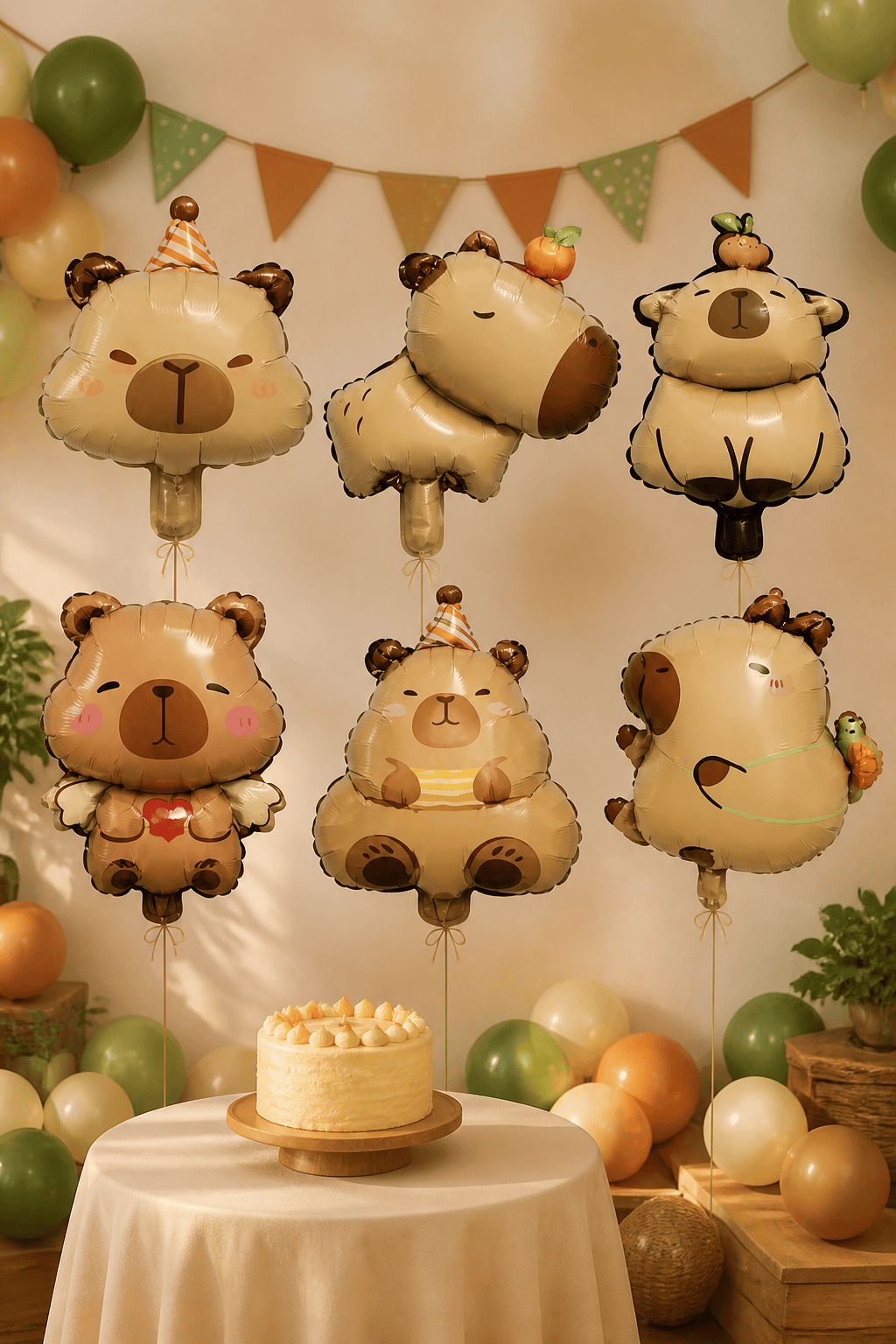 Folyo Balon 6'lı Set 14 inç Capybara