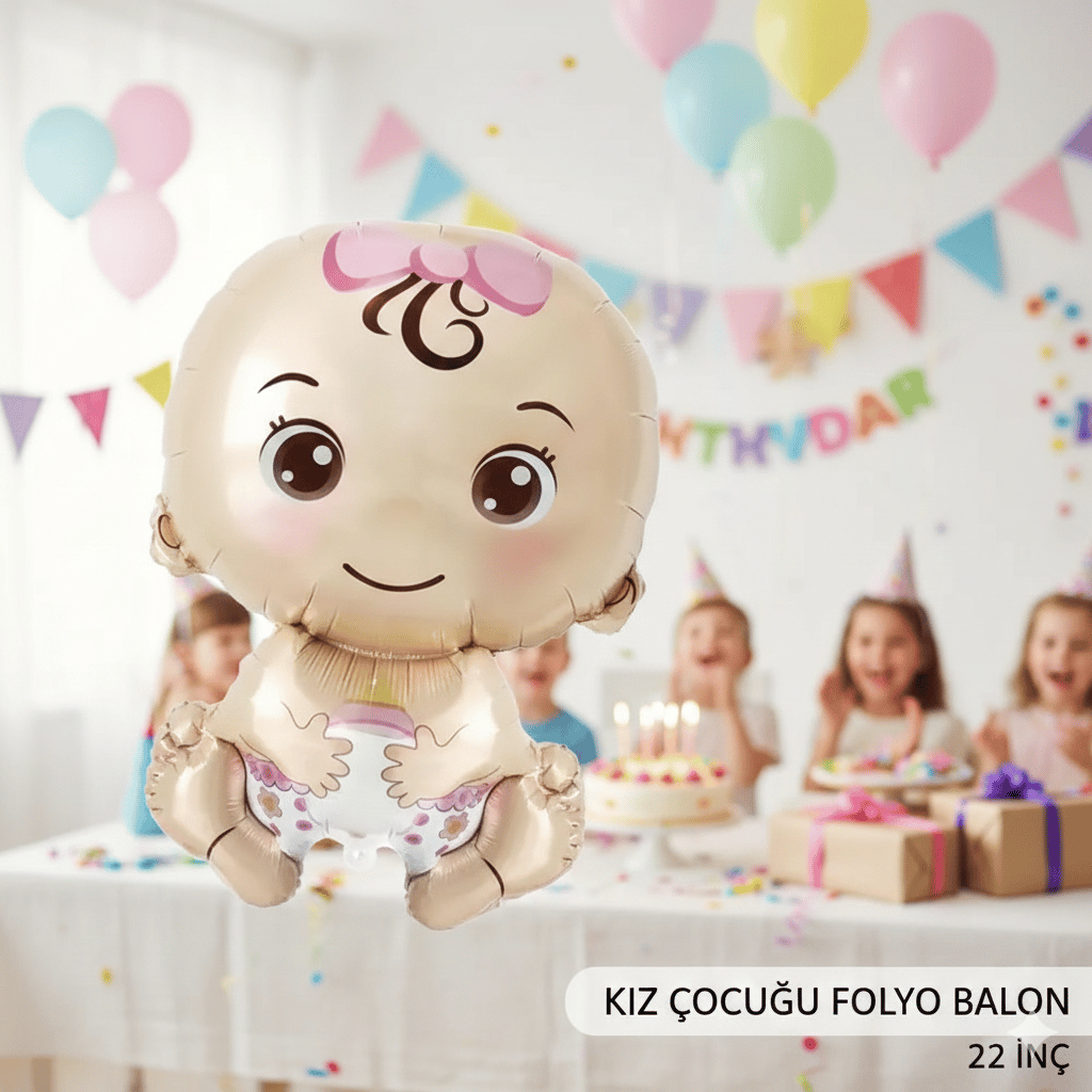 Folyo Balon Baby Girl KIZ ÇOCUĞU 22 İNÇ 74x48
