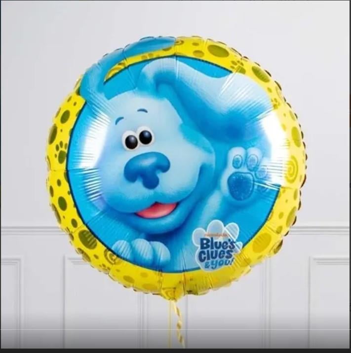 Folyo Balon BLUES CLUES 45 cm çaplı doğum günü dekoratif süs helyuma uygun