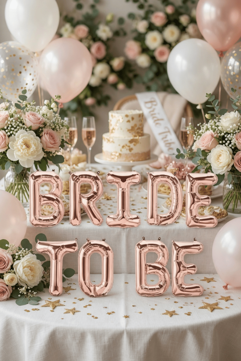 Folyo Balon Bride To Be rose gold 16 inç set 40 cm harf set