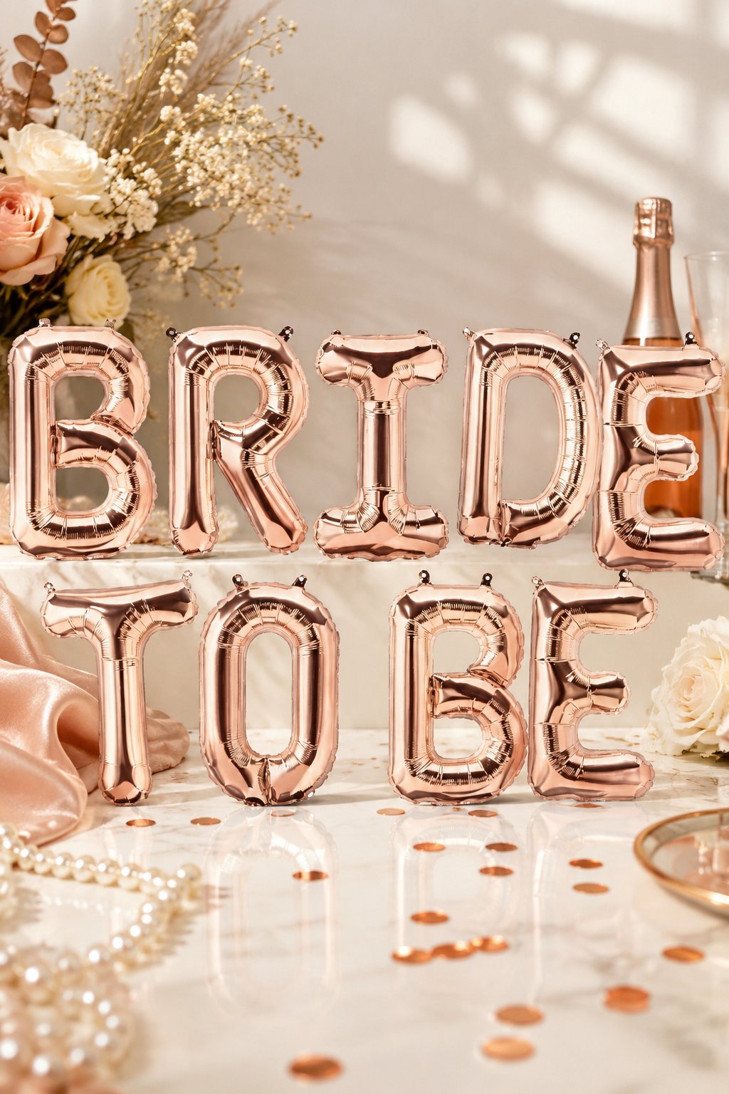 Folyo Balon Bride To Be rose gold 16 inç set 40 cm harf set