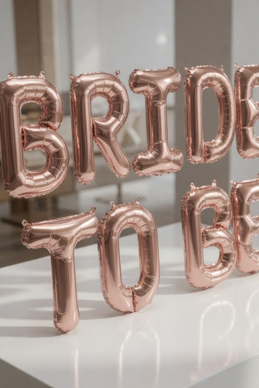 Folyo Balon Bride To Be rose gold 16 inç set 40 cm harf set