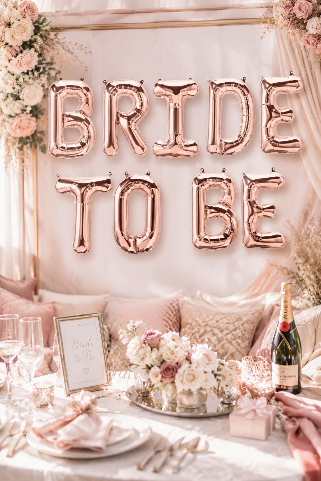 Folyo Balon Bride To Be rose gold 16 inç set 40 cm harf set