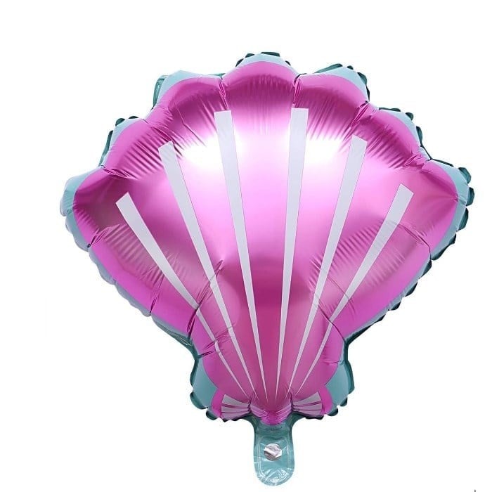 Folyo Balon deniz kabuğu lila pembe 52x54cm