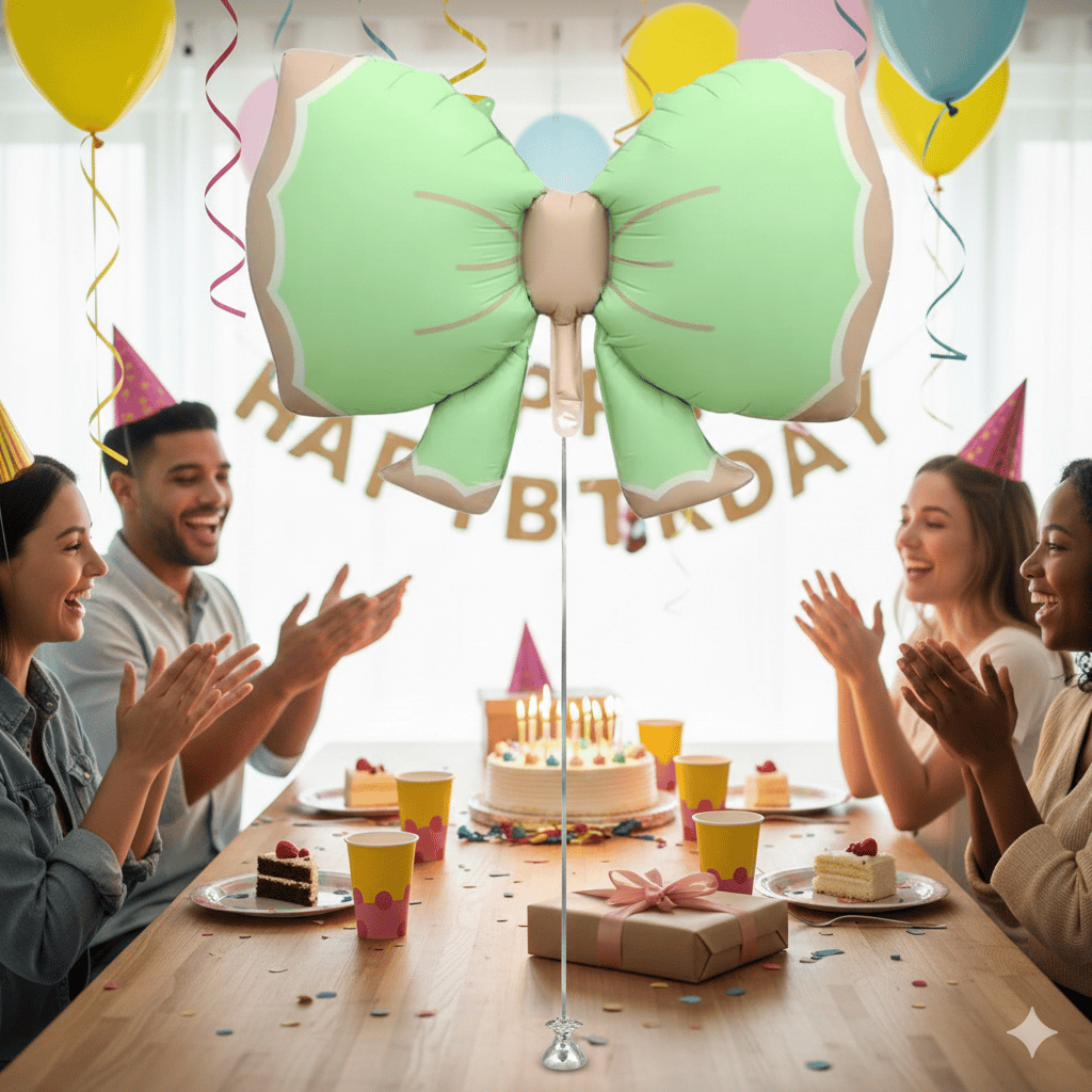 Folyo Balon Fiyonk Retro Yeşil 92*58 cm